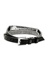 Back View - Click To Enlarge - JOHN HARDY - ID Sterling Silver Black Leather Flat Chain Double Wrap Bracelet — Size UL