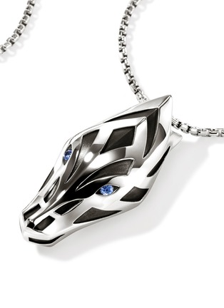 Detail View - Click To Enlarge - JOHN HARDY - Naga Sterling Silver Blue Sapphire Pendant Necklace — Size 22