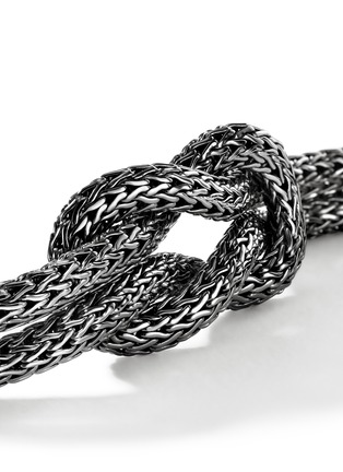 Detail View - Click To Enlarge - JOHN HARDY - Love Knot Sterling Silver Black Rhodium Extra Small Chain Bracelet — Size UM