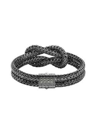 Back View - Click To Enlarge - JOHN HARDY - Love Knot Sterling Silver Black Rhodium Extra Small Chain Bracelet — Size UM