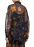 Back View - Click To Enlarge - BIYAN - Printed Lightweight Silk Organza Shirt