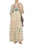 Figure View - Click To Enlarge - BIYAN - Floral Embroidered Tiered Linen Maxi Dress