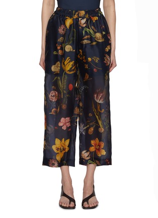 Main View - Click To Enlarge - BIYAN - Printed Ankle Silk Pants