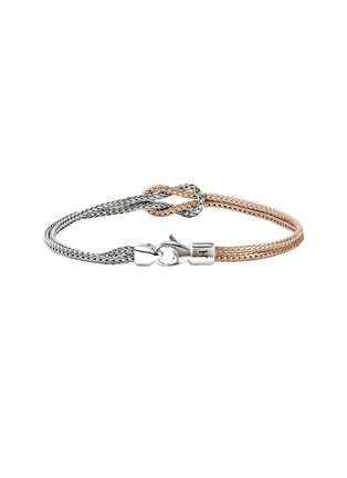 Back View - Click To Enlarge - JOHN HARDY - Love Knot 14K Rose Gold Sterling Silver Double Row Bracelet — Size US