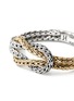 Detail View - Click To Enlarge - JOHN HARDY - Love Knot 14K Gold and Sterling Silver Chain Ring — Size 8