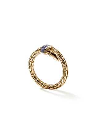 Detail View - Click To Enlarge - JOHN HARDY - Spear Blue Sapphire 14K Gold Wrap Ring — Size 7