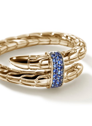 Detail View - Click To Enlarge - JOHN HARDY - Spear Blue Sapphire 14K Gold Wrap Ring — Size 7