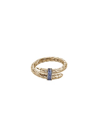 Main View - Click To Enlarge - JOHN HARDY - Spear Blue Sapphire 14K Gold Wrap Ring — Size 7