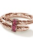 Detail View - Click To Enlarge - JOHN HARDY - Spear Treated Ruby 14K Rose Gold Wrap Ring — Size 7