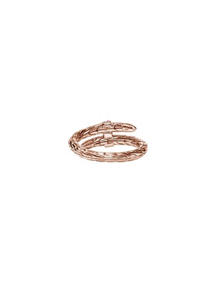 Back View - Click To Enlarge - JOHN HARDY - Spear Treated Ruby 14K Rose Gold Wrap Ring — Size 7