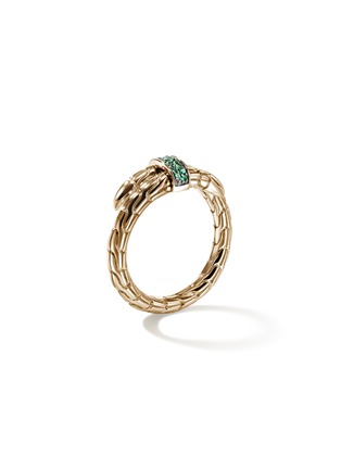 Detail View - Click To Enlarge - JOHN HARDY - Spear Emerald 14K Gold Wrap Ring — Size 7