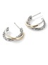 Detail View - Click To Enlarge - JOHN HARDY - JH Essentials 14K Gold Sterling Silver Crossover Earrings