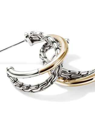 Detail View - Click To Enlarge - JOHN HARDY - JH Essentials 14K Gold Sterling Silver Crossover Earrings