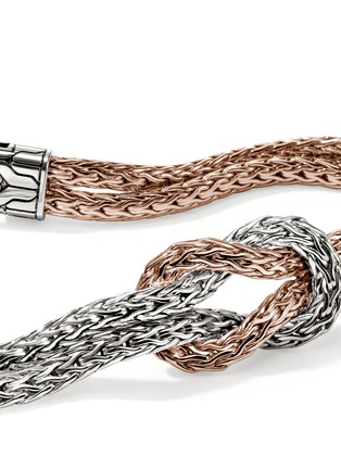 Detail View - Click To Enlarge - JOHN HARDY - Love Knot 14K Rose Gold Sterling Silver Double Row Bracelet — Size US