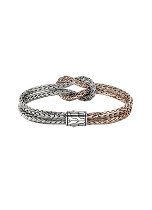 Back View - Click To Enlarge - JOHN HARDY - Love Knot 14K Rose Gold Sterling Silver Double Row Bracelet — Size US