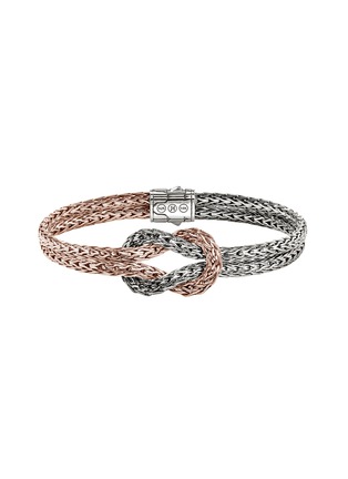 Main View - Click To Enlarge - JOHN HARDY - Love Knot 14K Rose Gold Sterling Silver Double Row Bracelet — Size US