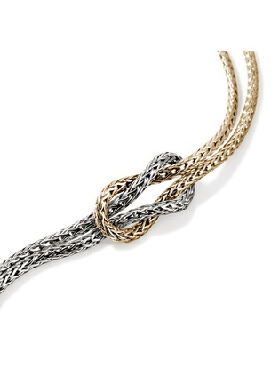 Detail View - Click To Enlarge - JOHN HARDY - Love Knot 14K Gold and Sterling Silver Chain Necklace — Size 16-18