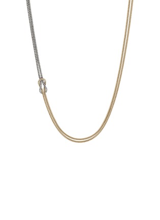 Main View - Click To Enlarge - JOHN HARDY - Love Knot 14K Gold and Sterling Silver Chain Necklace — Size 16-18