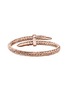 Back View - Click To Enlarge - JOHN HARDY - Spear Treated Ruby 14K Rose Gold Bypass Flex Cuff — Size XS