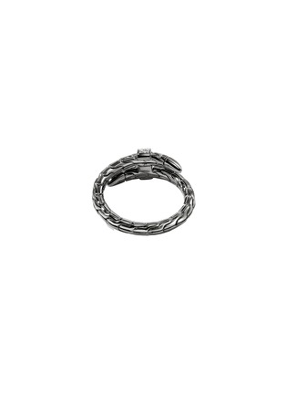 Back View - Click To Enlarge - JOHN HARDY - Spear Diamond Pavé Black Rhodium Wrap Ring — Size 7