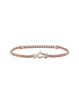 Back View - Click To Enlarge - JOHN HARDY - JH Essentials Diamond Pavé 14K Rose Gold Bracelet — Size US