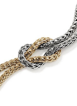 Detail View - Click To Enlarge - JOHN HARDY - Love Knot 14K Gold Sterling Silver Double Row Bracelet — Size UM