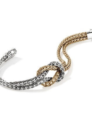 Front View - Click To Enlarge - JOHN HARDY - Love Knot 14K Gold Sterling Silver Double Row Bracelet — Size UM