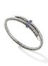 Detail View - Click To Enlarge - JOHN HARDY - Spear Blue Sapphire Sterling Silver Bypass Flex Cuff — Size S