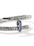 Detail View - Click To Enlarge - JOHN HARDY - Spear Blue Sapphire Sterling Silver Bypass Flex Cuff — Size S