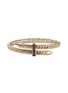 Main View - Click To Enlarge - JOHN HARDY - Spear Treated Black Diamond 14K Gold Bypass Flex Cuff — Size M