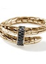 Detail View - Click To Enlarge - JOHN HARDY - Spear Black Diamond Pavé 14K Gold Wrap Ring — Size 8