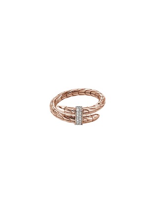 Main View - Click To Enlarge - JOHN HARDY - Spear Pavé 14K Rose Gold Wrap Ring — Size 6