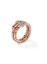 Detail View - Click To Enlarge - JOHN HARDY - Spear Diamond Pavé 14K Rose Gold Double Wrap Ring — Size 7