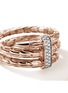 Detail View - Click To Enlarge - JOHN HARDY - Spear Diamond Pavé 14K Rose Gold Double Wrap Ring — Size 7