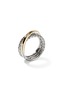 Detail View - Click To Enlarge - JOHN HARDY - JH Essentials 14K Gold Sterling Silver Crossover Ring — Size 7