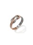 Detail View - Click To Enlarge - JOHN HARDY - Love Knot 14K Rose Gold and Sterling Silver Chain Ring — Size 7