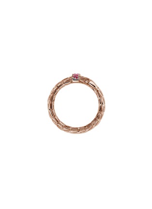  - JOHN HARDY - Spear Treated Ruby 14K Rose Gold Wrap Ring — Size 6