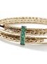 Detail View - Click To Enlarge - JOHN HARDY - Spear Emerald 14K Gold Bypass Flex Cuff — Size S