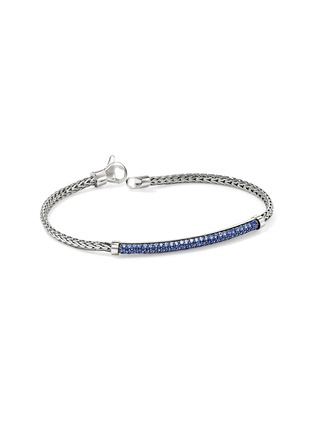 Detail View - Click To Enlarge - JOHN HARDY - JH Essentials Blue Sapphire Pavé Sterling Silver Bracelet — Size US