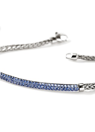 Detail View - Click To Enlarge - JOHN HARDY - JH Essentials Blue Sapphire Pavé Sterling Silver Bracelet — Size US