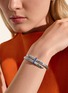  - JOHN HARDY - Spear Blue Sapphire Sterling Silver Bypass Flex Cuff — Size M