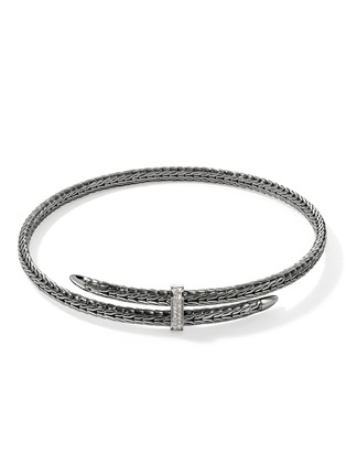 Main View - Click To Enlarge - JOHN HARDY - Spear Diamond Pavé Sterling Silver Choker Necklace — Size 15