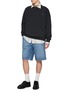 Figure View - Click To Enlarge - JOSHUA’S - Washed Pixel Smiley Cotton Sweatshirt