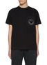 Main View - Click To Enlarge - JOSHUA’S - Smiley Embroidered Pocket Cotton T-shirt