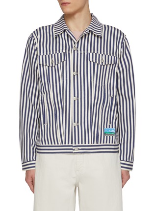 Main View - Click To Enlarge - JOSHUA’S - Striped Daisy Jacket