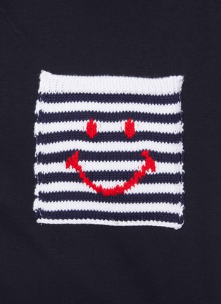  - JOSHUA’S - Striped Smiley Pocket Cotton T-shirt