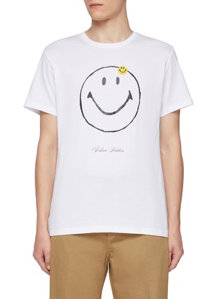 Main View - Click To Enlarge - JOSHUA’S - Smiley Sketches Cotton T-shirt