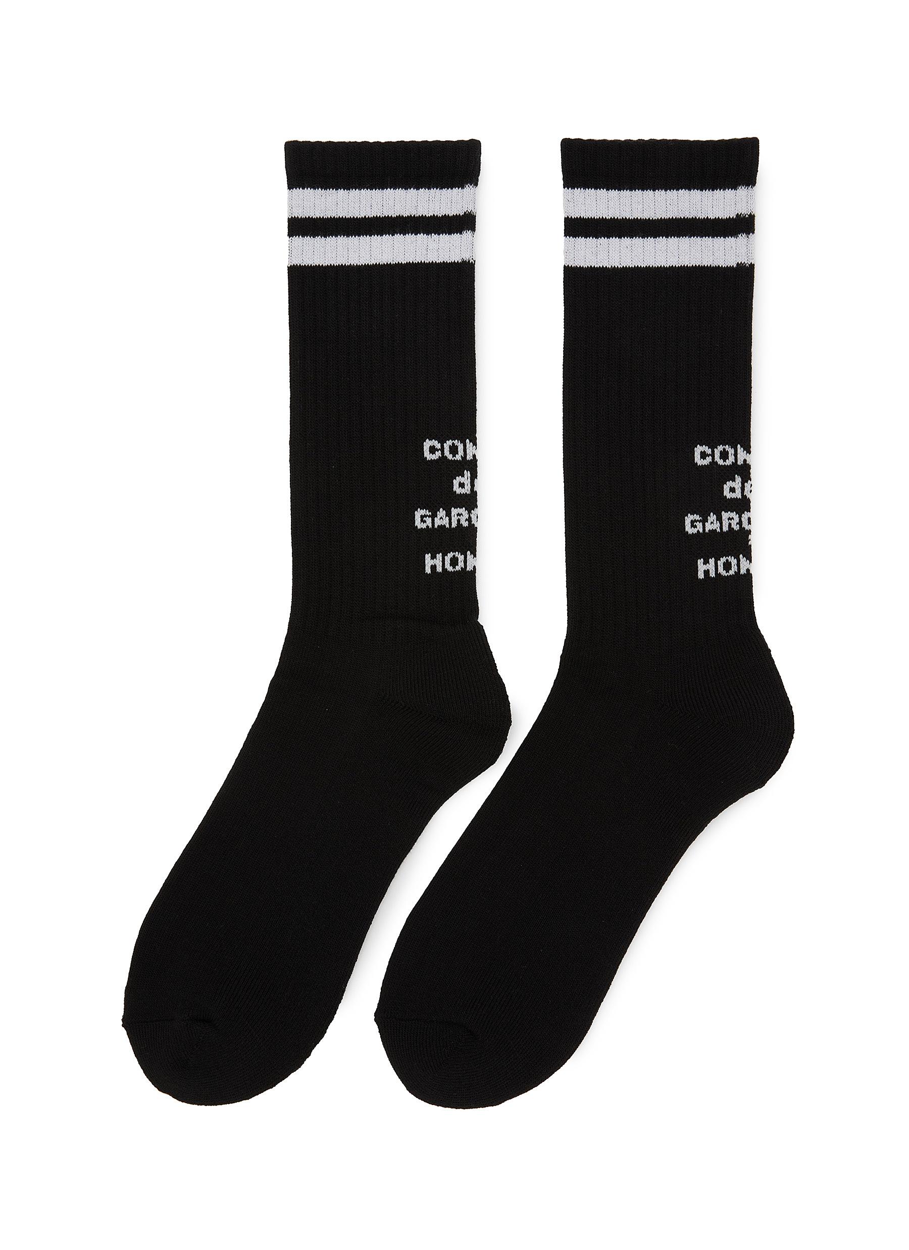 COMME des GARCONS HOMME LOGO SOCKS グレー Comme Des Garçons Homme Men's Socks Top Grey