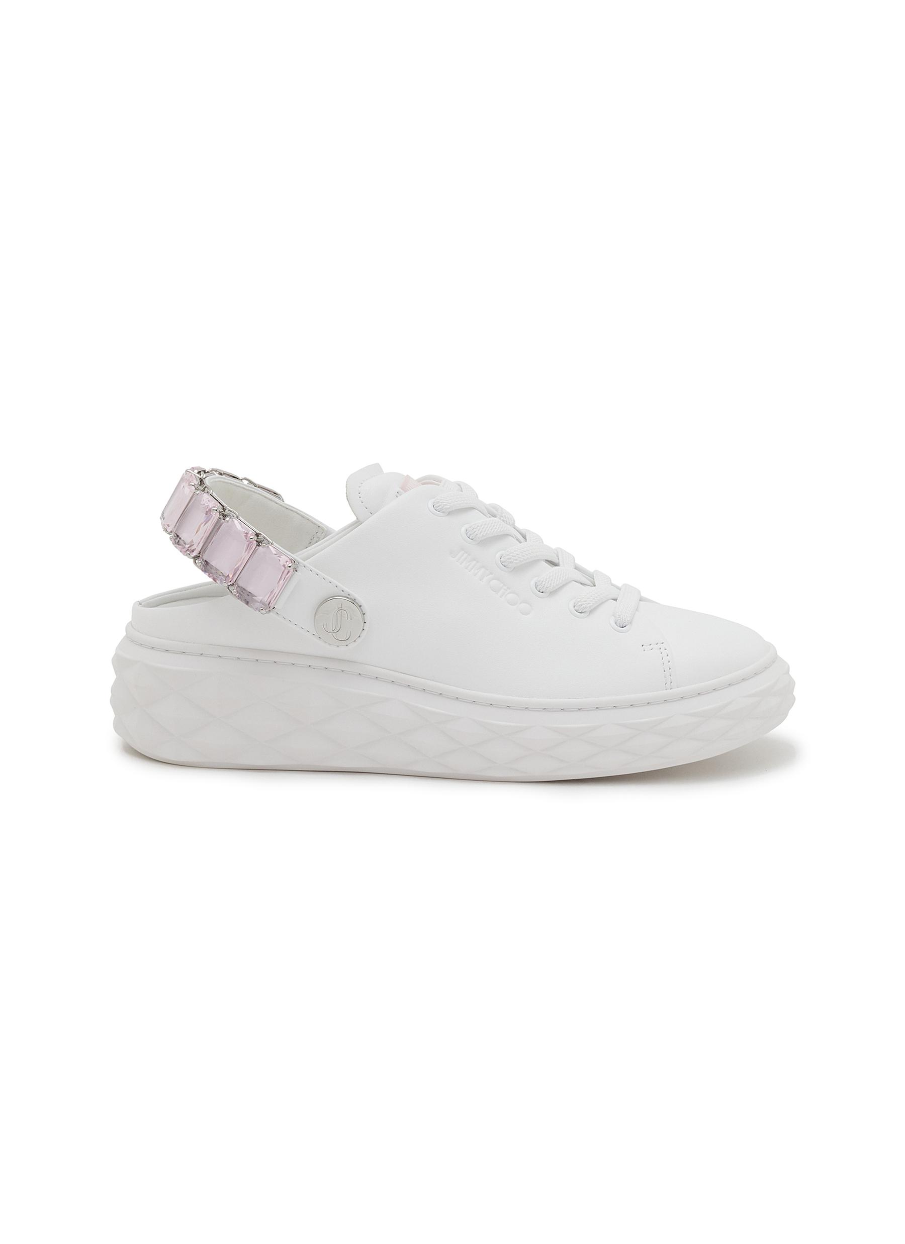 JIMMY CHOO | Diamond Maxi Crystal Leather Women's Sneakers JIMMY CHOO | Diamond Maxi Crystal Leather Women's Sneakers