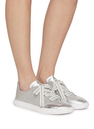 Figure View - Click To Enlarge - JIMMY CHOO - Diamond Light Leather Women's Sneakers